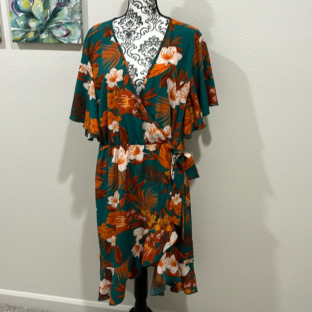 Shien Curve Wrap Dress 4X